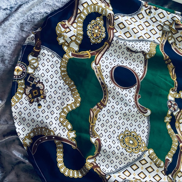 Vintage Inspired Green Black and White Button Down Blouse small - Picture 8 of 10